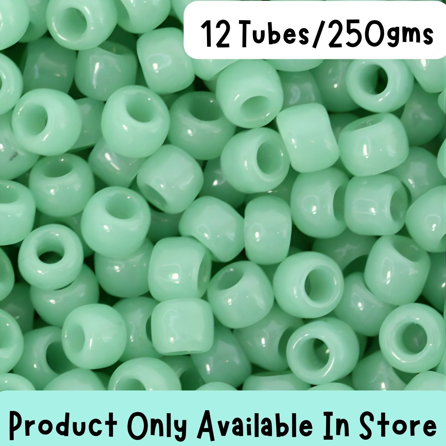 #6 Toho Seed Beads, Ceylon Jade Green, 4x4mm, 250 Grams/12 tubes, in store only