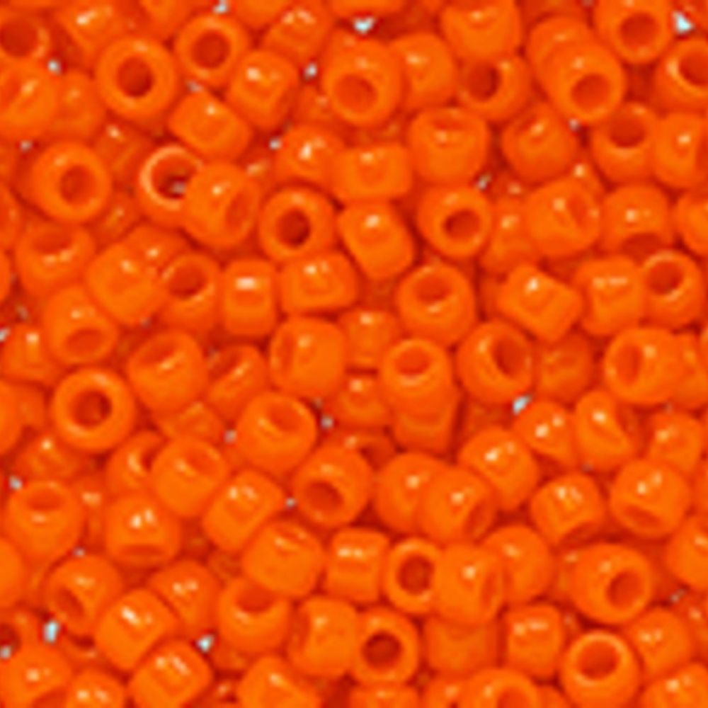 #8 Toho Seed Beads, Opaque Orange, 3x3mm, 19 Grams/0.67oz, ISO