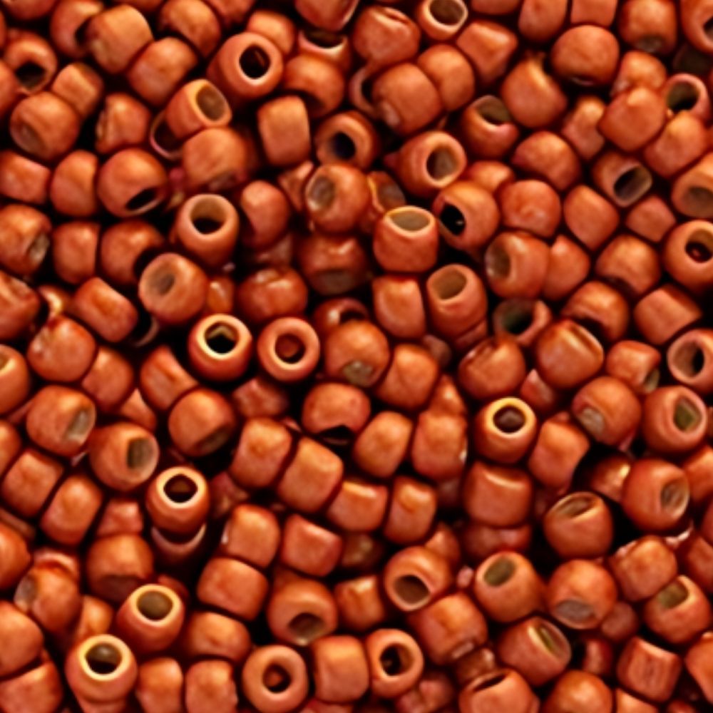 #8 Toho Seed Beads, Matte Galvanized Saffron, Permanent Finish, 3x3mm, 19 Grams/0.67oz, ISO