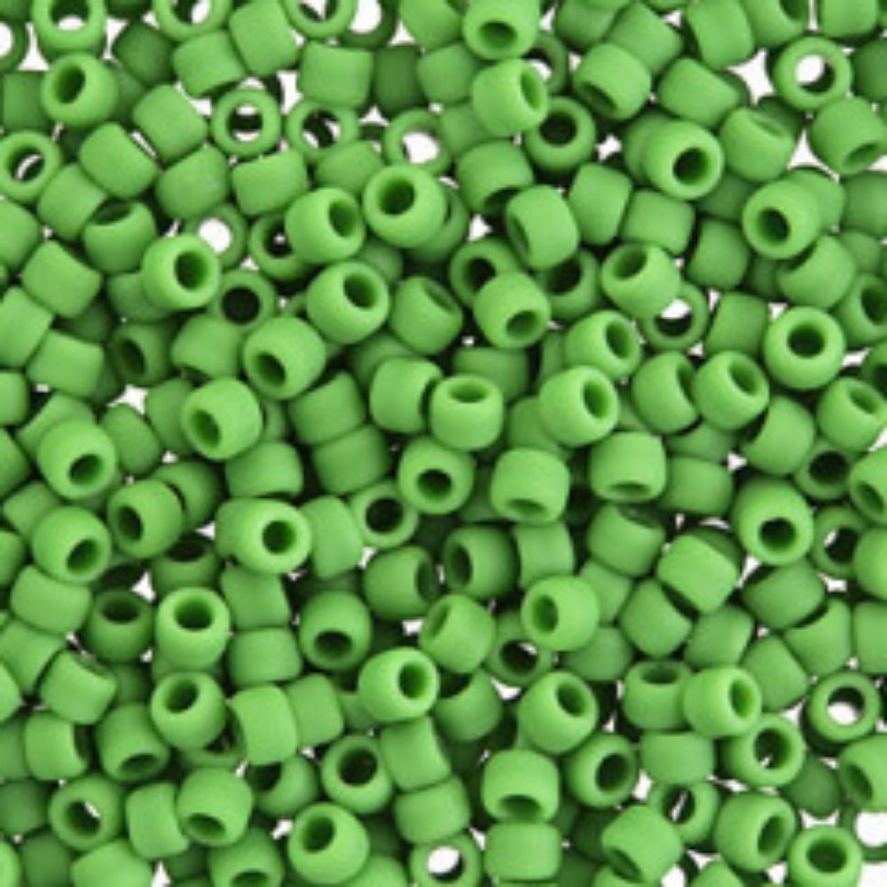 #8 Toho Seed Beads, Opaque Frosted Mint Green, 3x3mm, 19 Grams/0.67oz, ISO