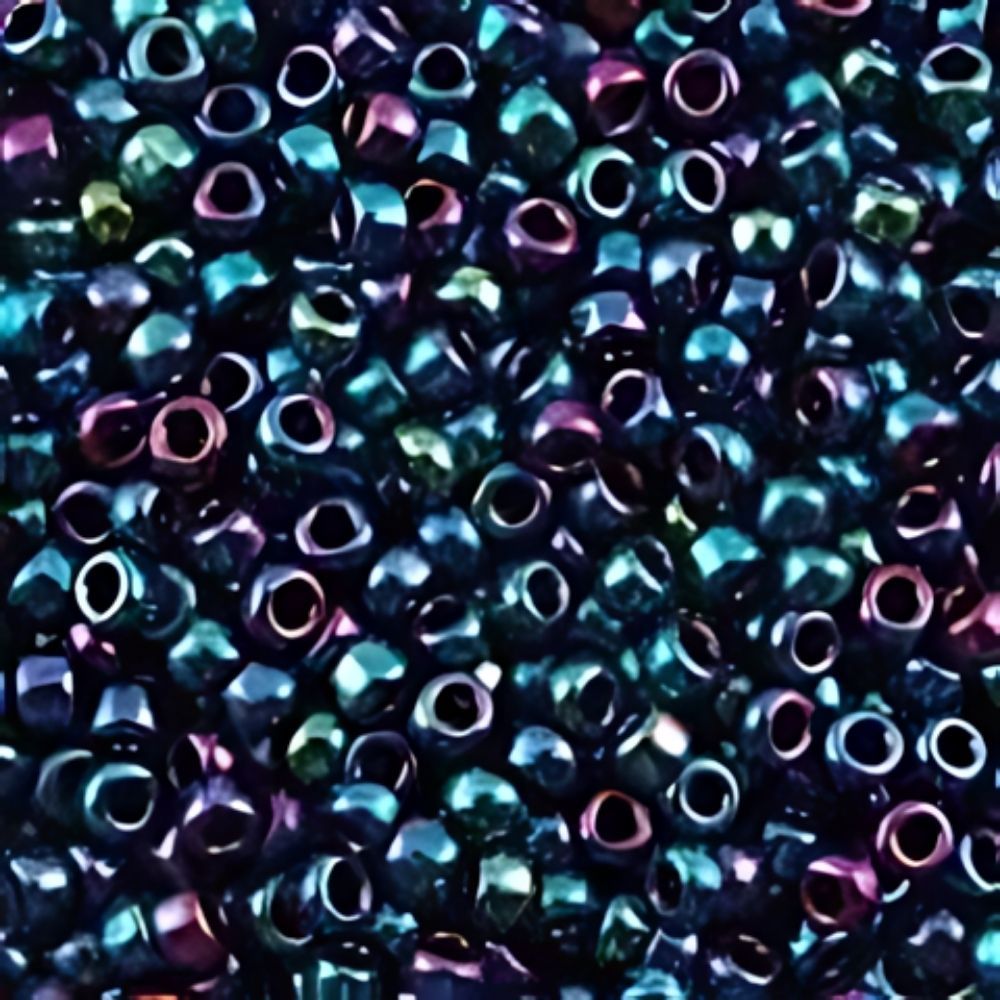 #8 Toho Seed Beads, Metallic Dragonfly, 3x3mm, 19 Grams/0.67oz, ISO