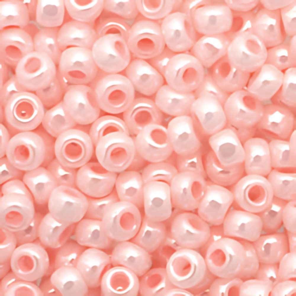 #8 Toho Seed Beads, Opaque Lustered Baby Pink, 3x3mm, 19 Grams/0.67oz, ISO