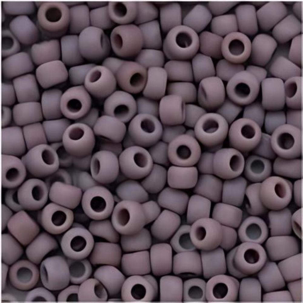 #8 Toho Seed Beads, Opaque Frosted Lavender, 3x3mm, 19 Grams/0.67oz, ISO