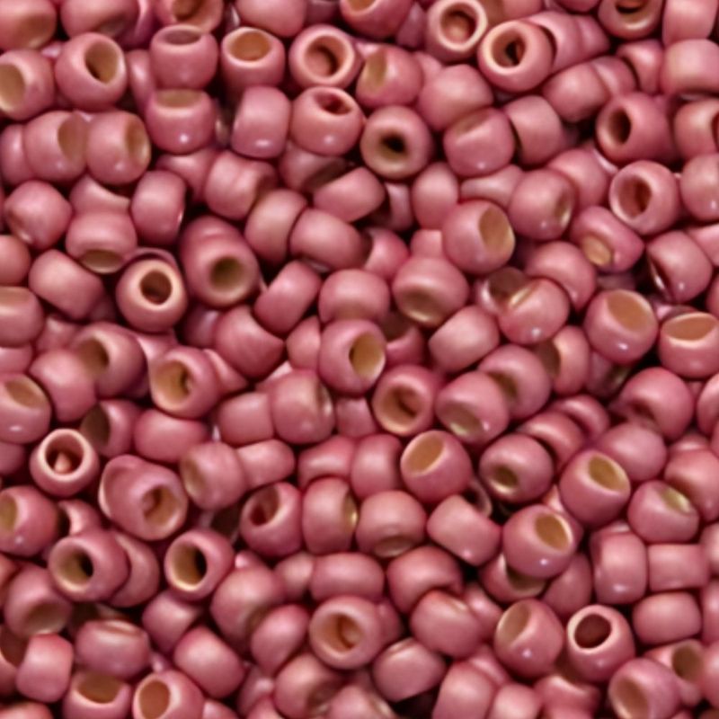 #8 Toho Seed Beads, Matte Galvanized Pink Lilac, Permanent Finish, 3x3mm, 10 Grams/0.38oz