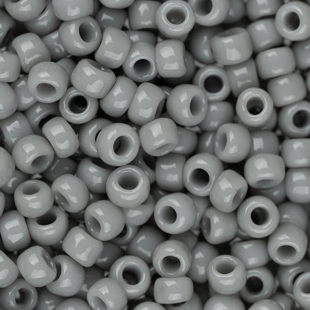 #8 Toho Seed Beads, Opaque Grey, 3x3mm, 10 Grams/0.38oz