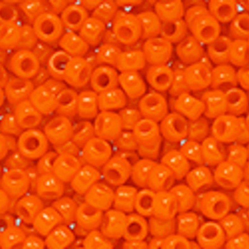 #8 Toho Seed Beads, Opaque Orange, 3x3mm, 10 Grams/0.38oz