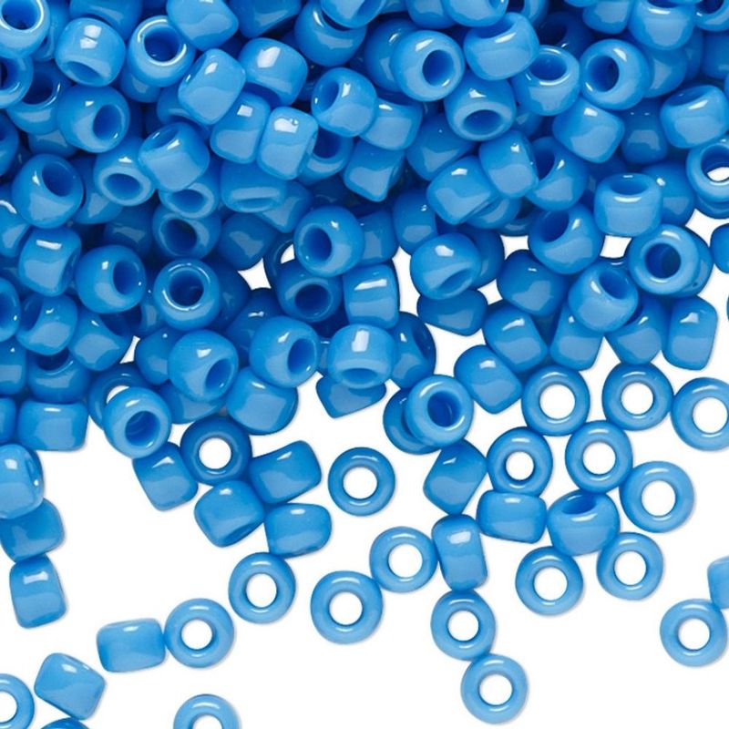 #8 Toho Seed Beads, Opaque Cornflower Blue, 3x3mm, 10 Grams/0.38oz
