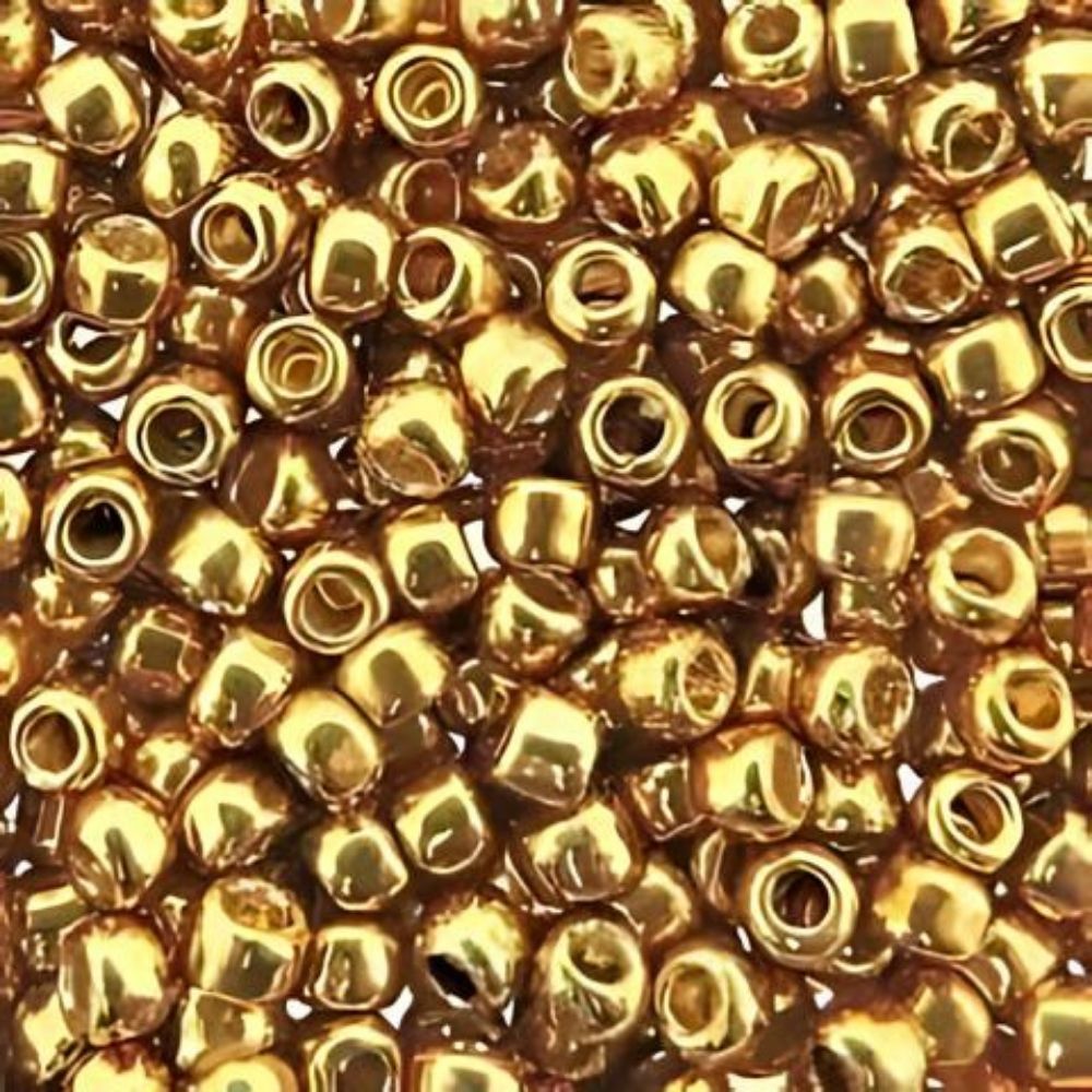 #8 Toho Seed Beads, Galvanized Old Gold, Permanent Finish, 10 Grams/0.38oz