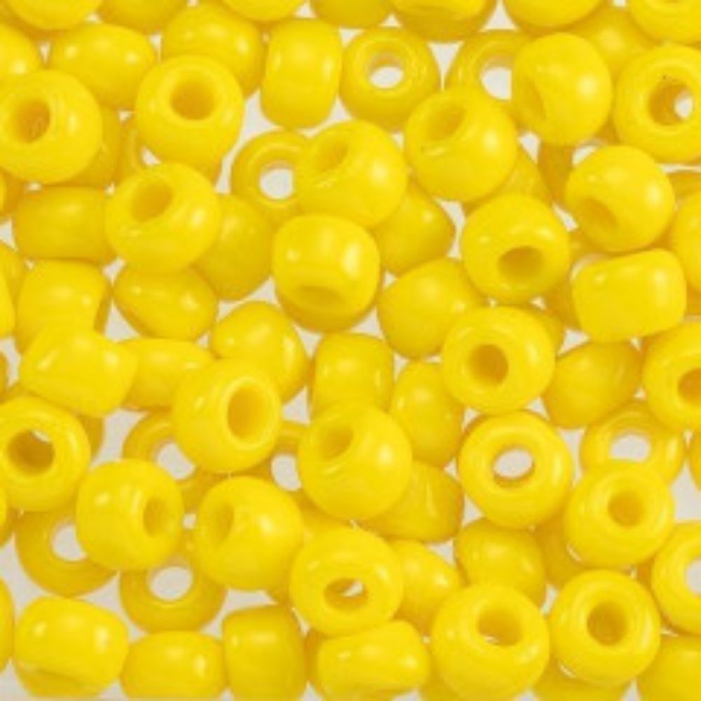 #8 Toho Seed Beads, Opaque Sunshine Yellow, 3x3mm, 10 Grams/0.38oz