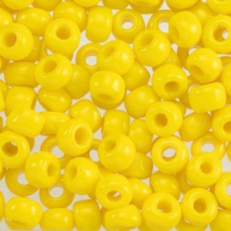 #8 Toho Seed Beads, Opaque Sunshine Yellow, 3x3mm, 10 Grams/0.38oz