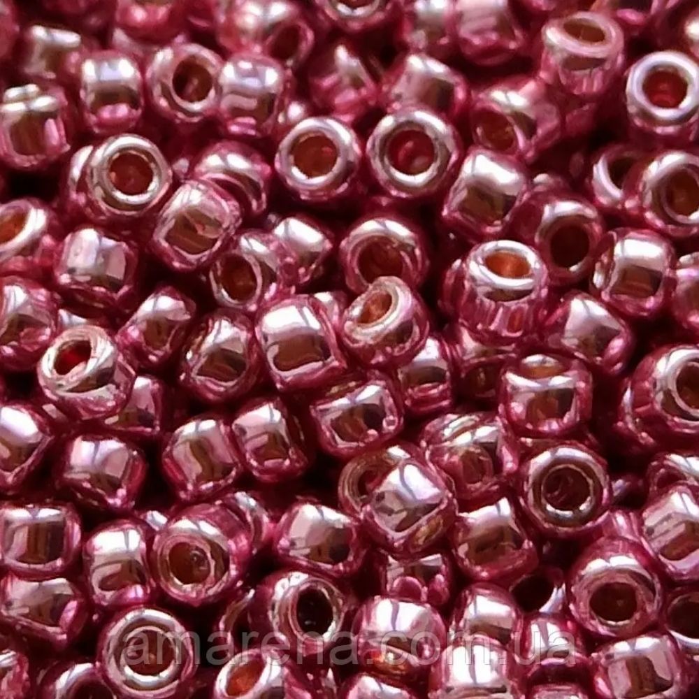 #8 Toho Seed Beads, Galvanized Pink Lilac, Permanent Finish, 3x3mm, 10 Grams/0.38oz