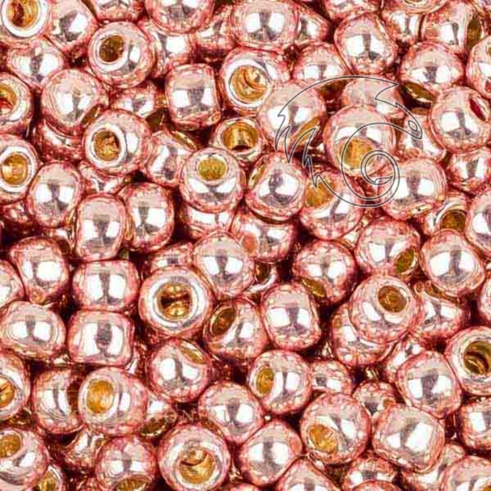 #8 Toho Seed Beads, Galvanized Sweet Blush, Permanent Finish, 3x3mm, 10 Grams/0.38oz