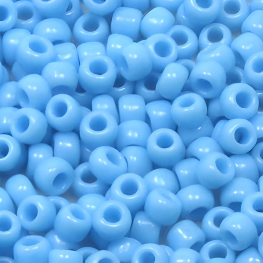 #8 Toho Seed Beads, Opaque Blue Turquoise, 3x3mm, 10 Grams/0.38oz