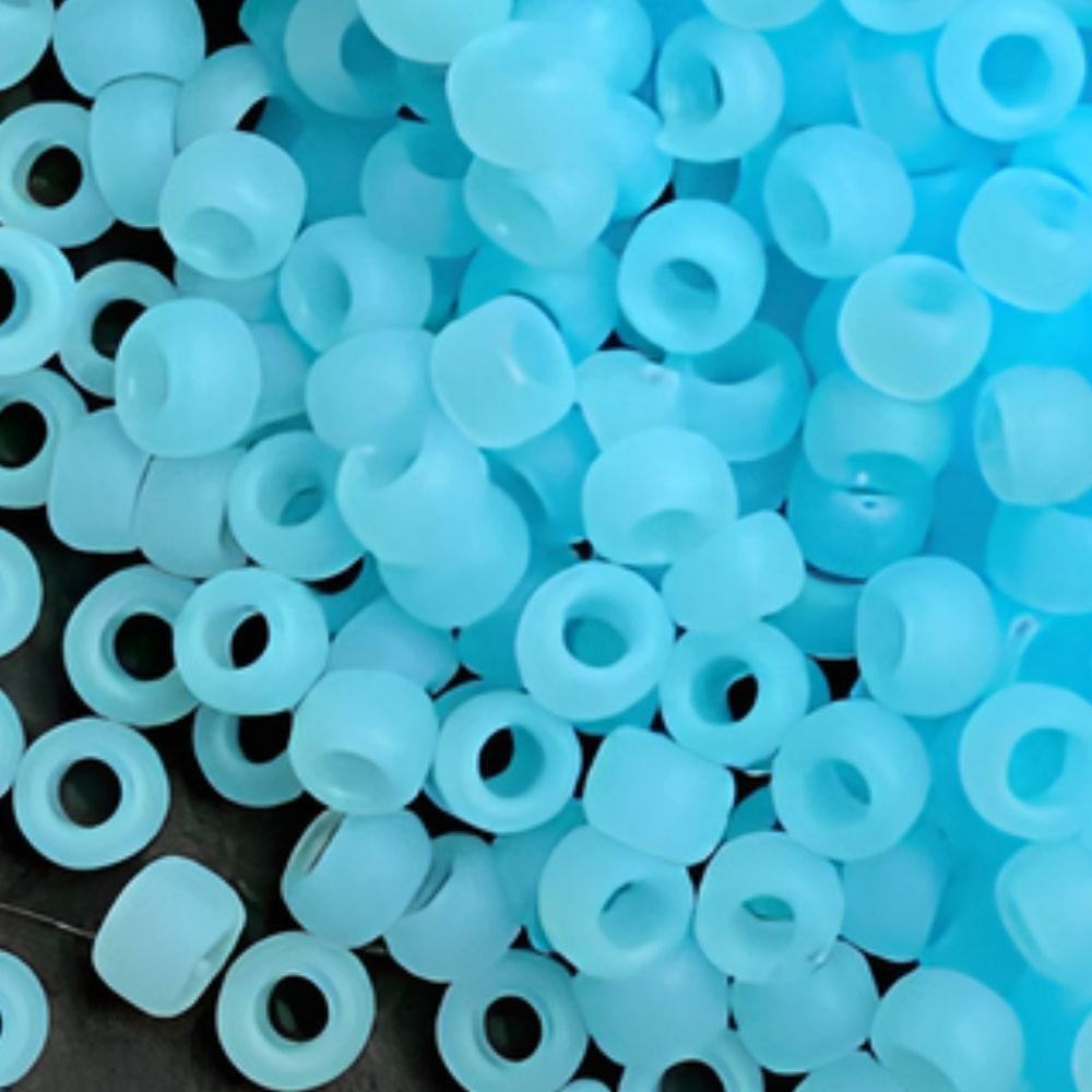 #8 Toho Seed Beads, Frosted Ceylon Aqua Blue, 3x3mm, 10 Grams/0.38oz