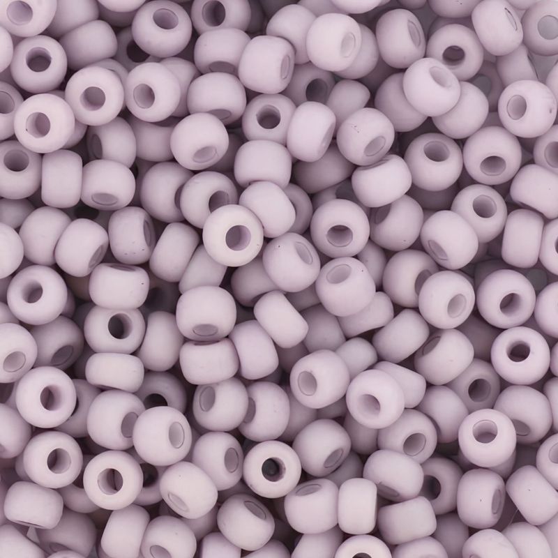 #11 Miyuki Rocailles Seed Beads - Matte Opaque Light Mauve, 11-2025, 10 Grams/0.35oz, Approx 1110pcs