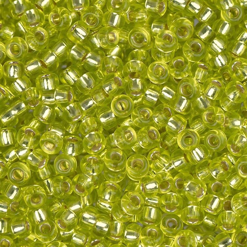 #11 Miyuki Rocailles Seed Beads - Silver Lined Chartreuse, 11-1014, 10 Grams/0.35oz, Approx 1110pcs