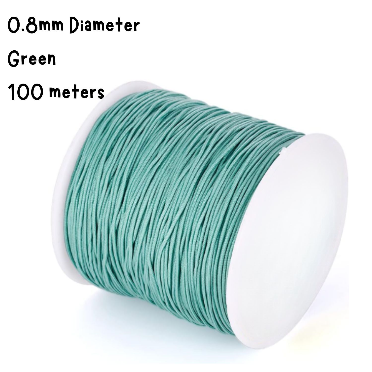 0.8mm Chinese Knotting Cord, Cadet Blue, 100 Meters, 52gms/1.84oz