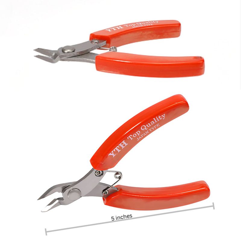 Flush Cutter, Stainless Steel, Red Orange, 5'' Long, 59gms/2.08oz