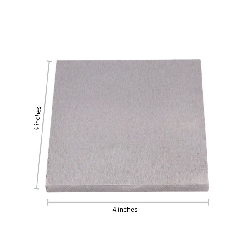 Bench Steel Block, For Wire Hardening &amp; Tapping, 4"x4"x0.35", 839gms/29.6oz