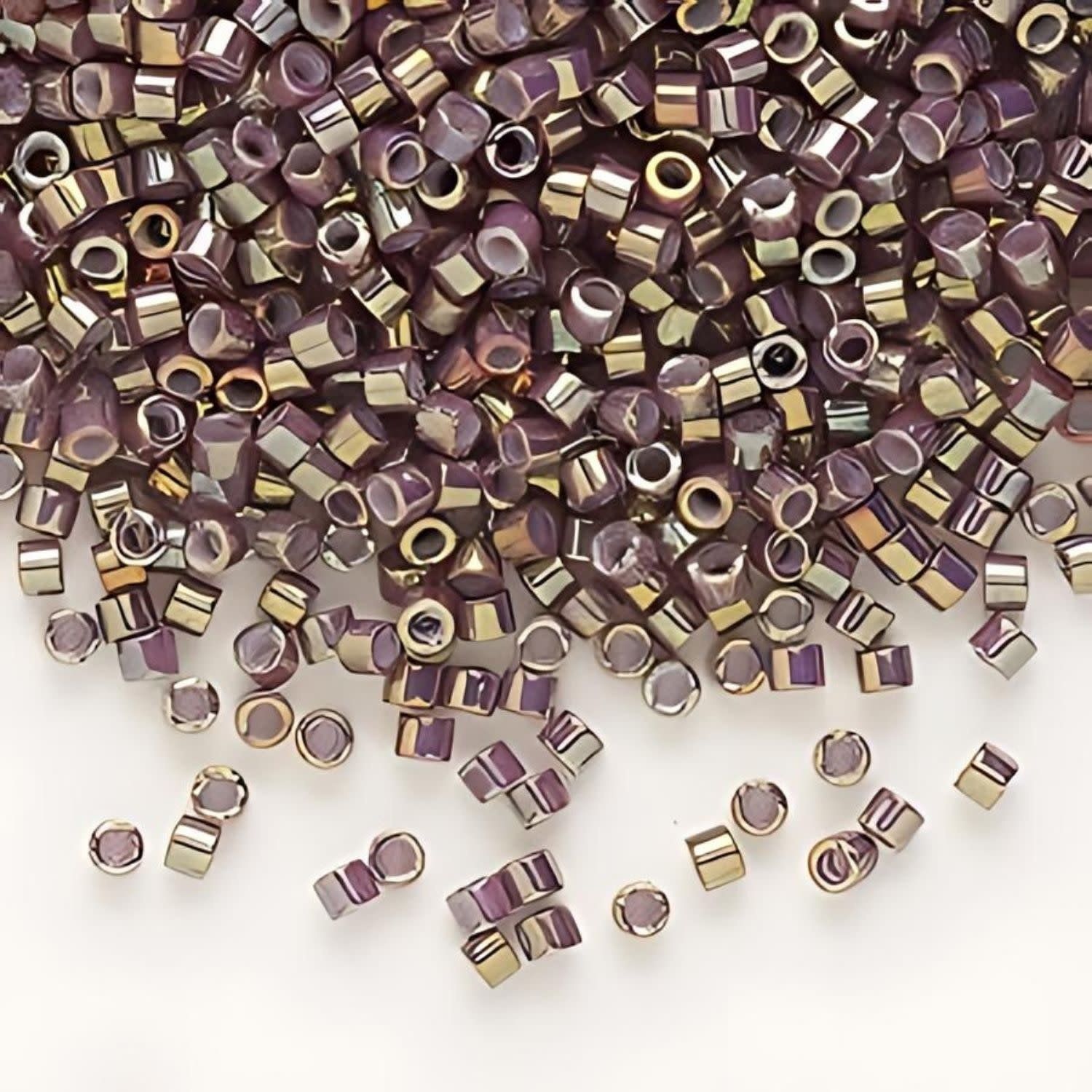 #11 Delica Miyuki Seed Beads, Dusky Mauve, DB1011, Approx 2000 Beads, 10 Grams/0.35oz