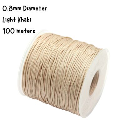 0.8mm Chinese Knotting Cord, Light Khaki, 100 Meters, 52gms/1.84oz