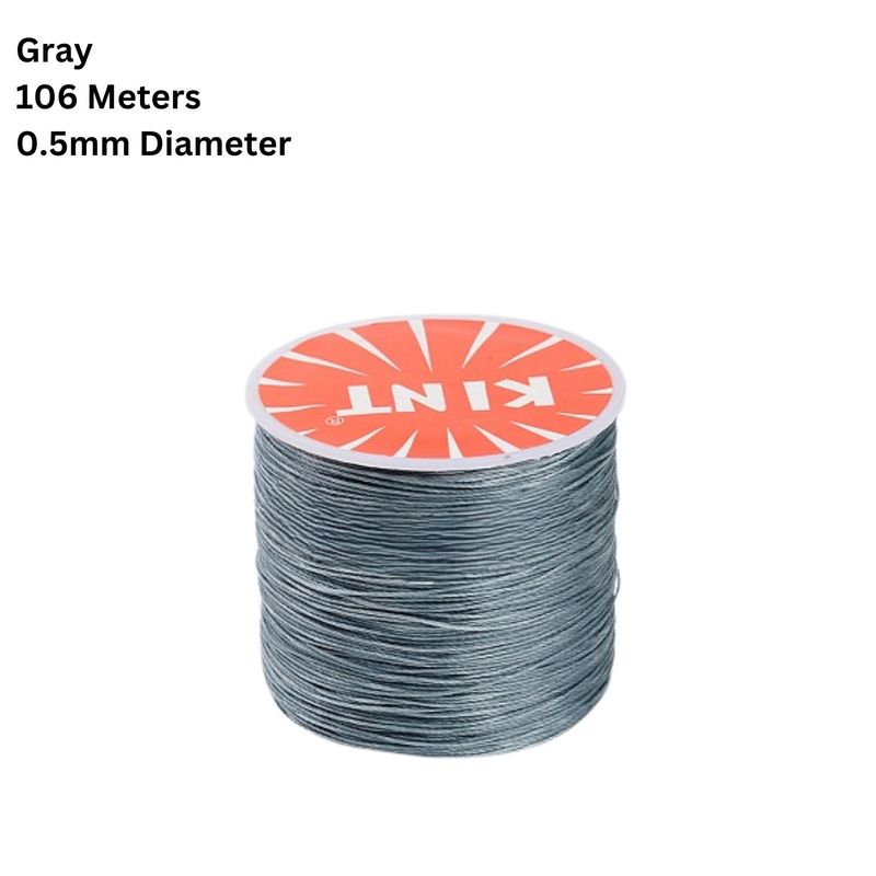 Waxed Polyester Twisted Cord, 106 Meters, Gray, 0.5mm Diameter, 36gms/1.27oz