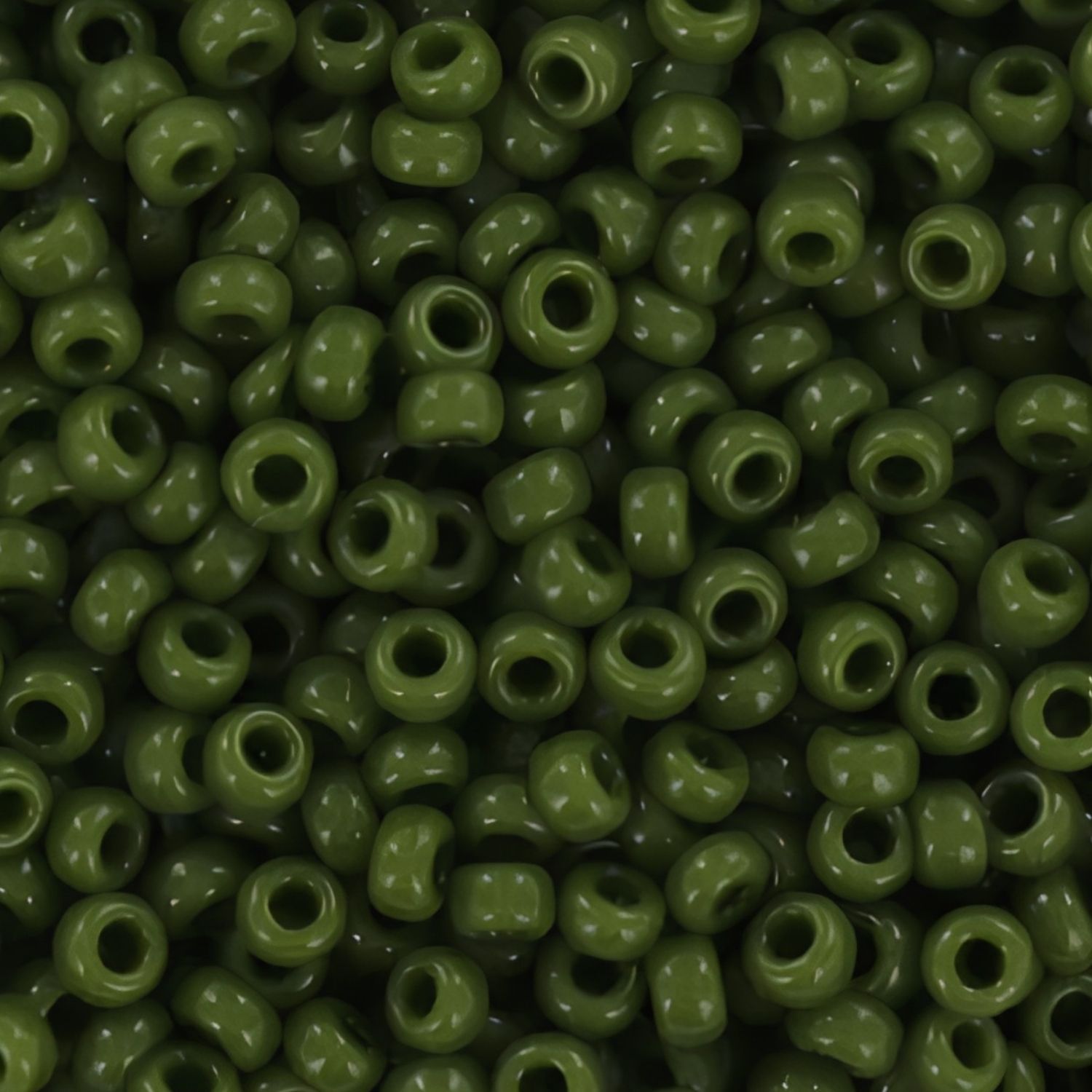 #11 Miyuki Round Rocailles Seed Beads - Opaque Avocado Green, 11-9501, 10 Grams/0.35oz, Approx 1110pcs
