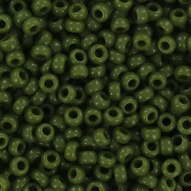 #11 Miyuki Rocailles Seed Beads - Opaque Avocado Green, 11-501, 10 Grams/0.35oz, Approx 1110pcs