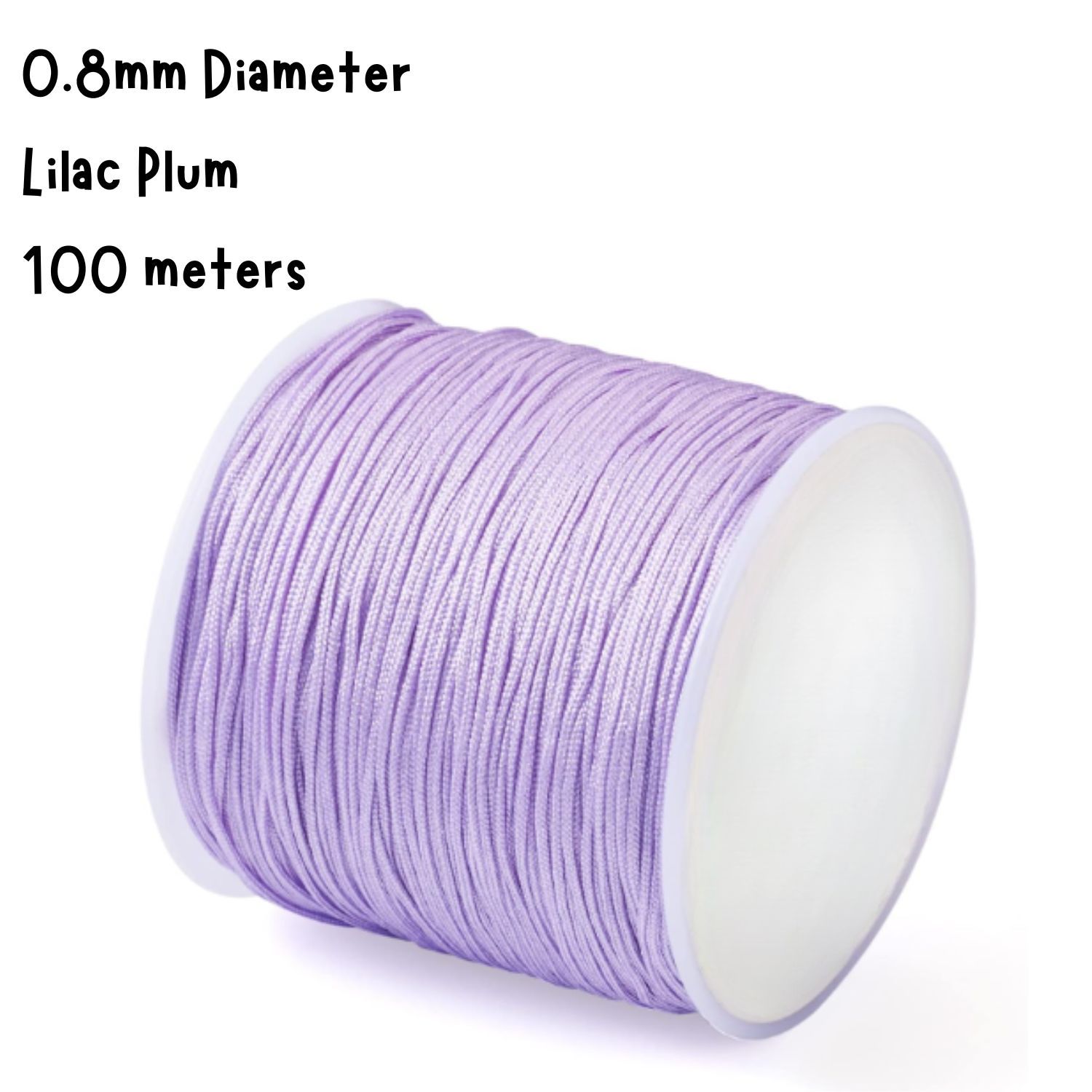 0.8mm Lilac Plum, Chinese Knotting Cord, 100 Meters, 52gms/1.84oz