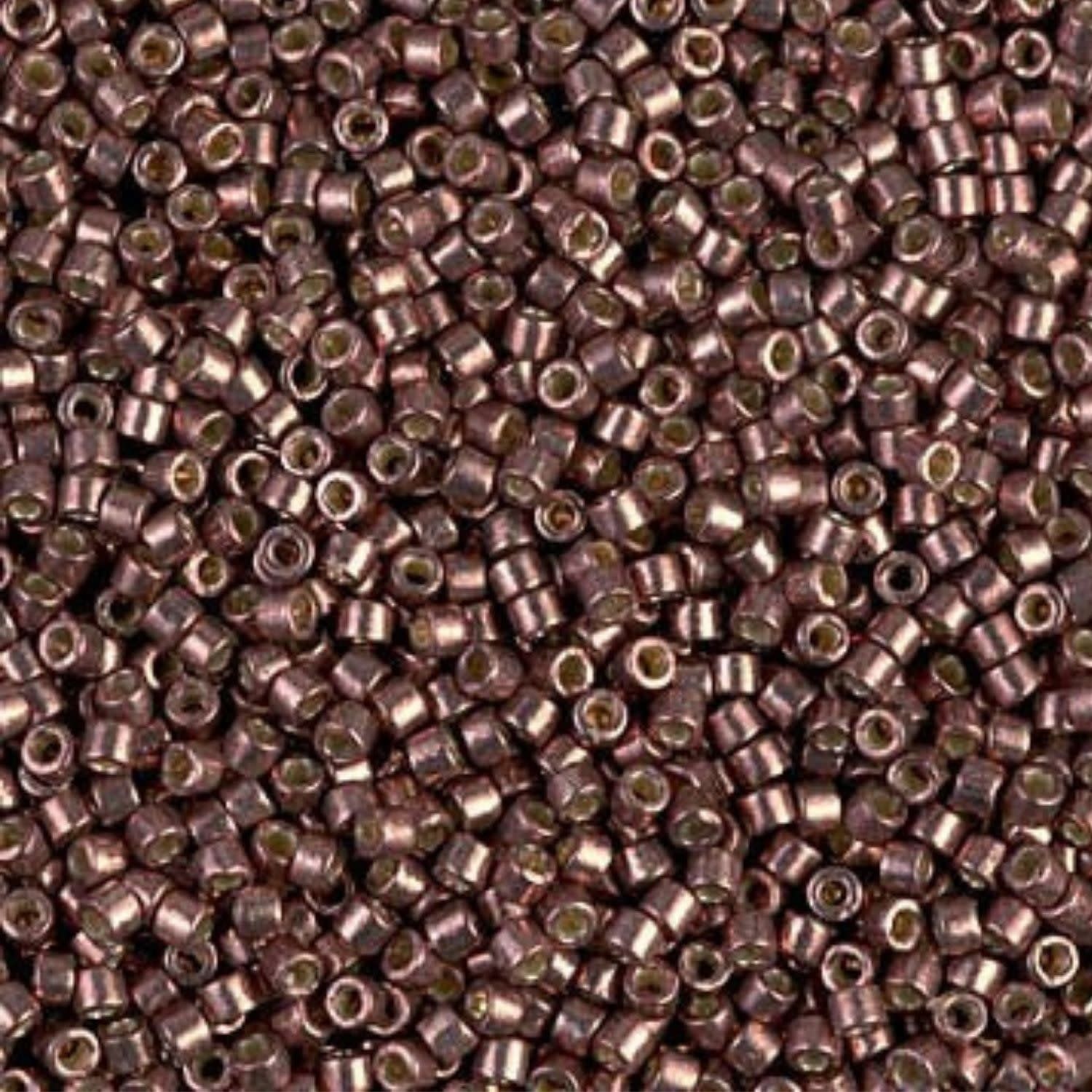 #11 Delica Miyuki Seed Beads, Duracoat Galvanized Dark Mauve, DB1843, Approx 2000 Beads, 10 Grams/0.35oz