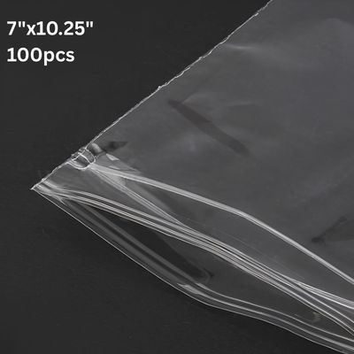 7''x10.25'' Zip Lock Bags, 100pcs, Clear Transparent Polypropylene, 644gms/22.72oz