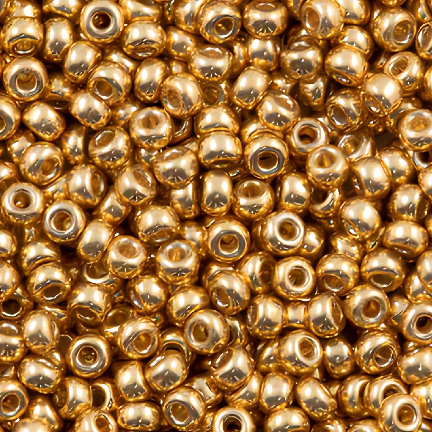 #11 Miyuki Round Rocailles Seed Beads - Duracoat Galvanized Gold, 11-4202, 10 Grams/0.35oz, Approx 1110pcs