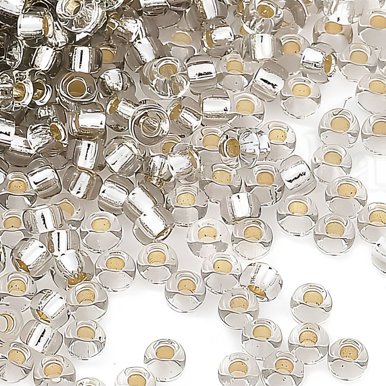 #11 Miyuki Round Rocailles Seed Beads - Silver Lined Light Grey, 11-2433, 10 Grams/0.35oz, Approx 1110pcs
