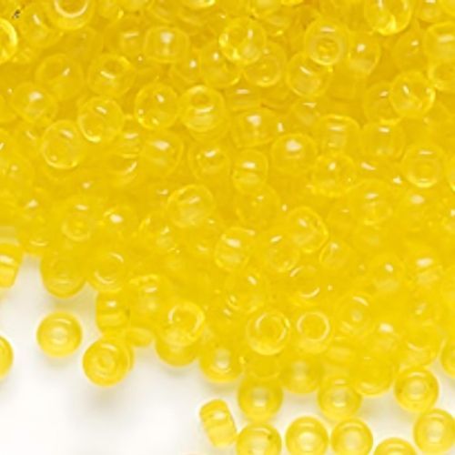 #11 Miyuki Round Rocailles Seed Beads - Transparent Yellow, 11-9136, 10 Grams/0.35oz, Approx 1110pcs