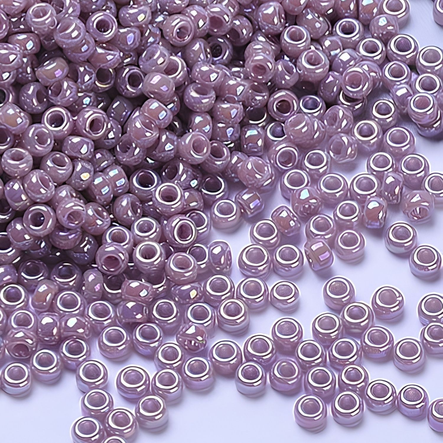 #11 Miyuki Round Rocailles Seed Beads - Opaque Mauve AB, 11-478, 10 Grams/0.35oz, Approx 1110pcs