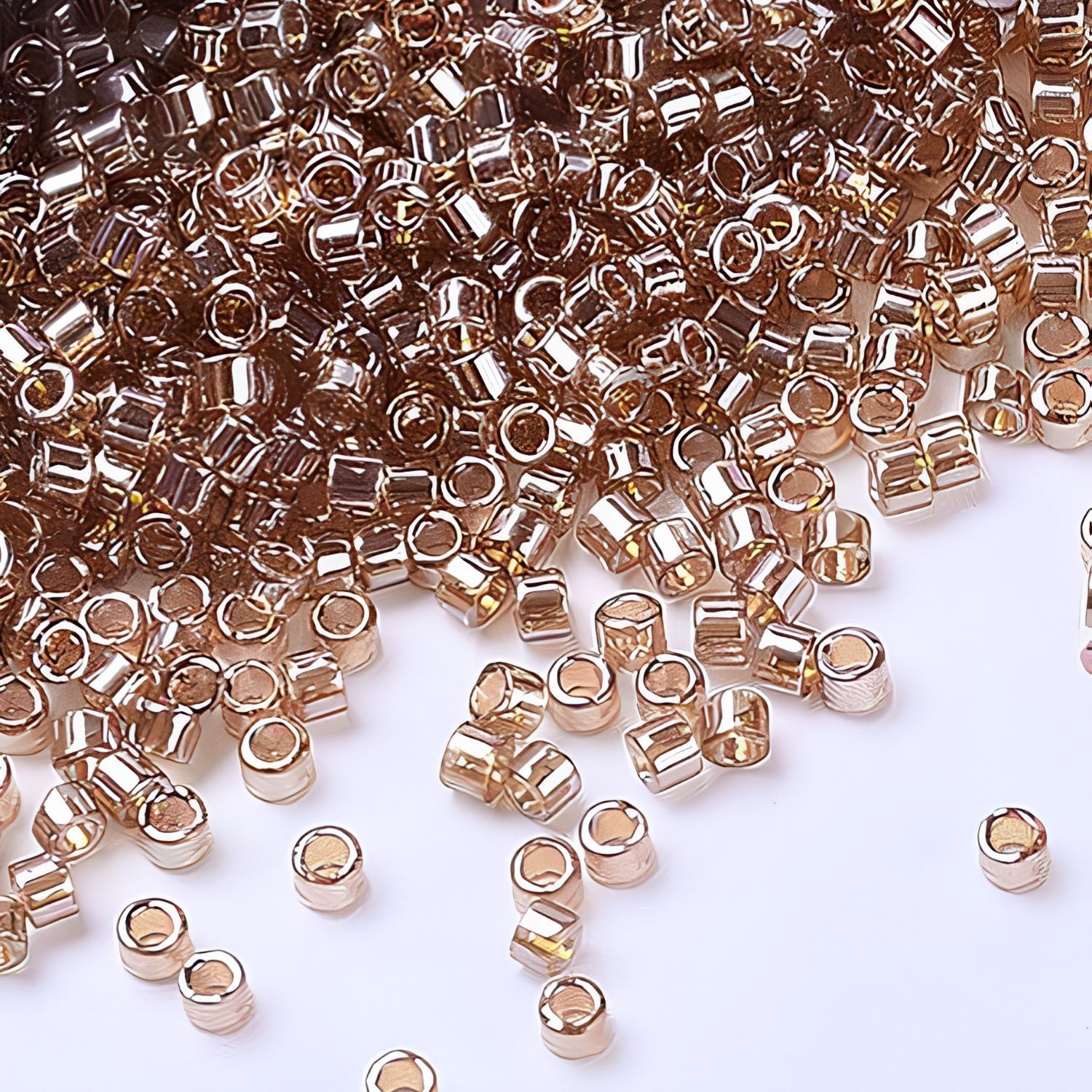 #11 Delica Miyuki Seed Beads, Transparent Marigold Luster, DB1221, Approx 2000 Beads, 10 Grams/0.35oz
