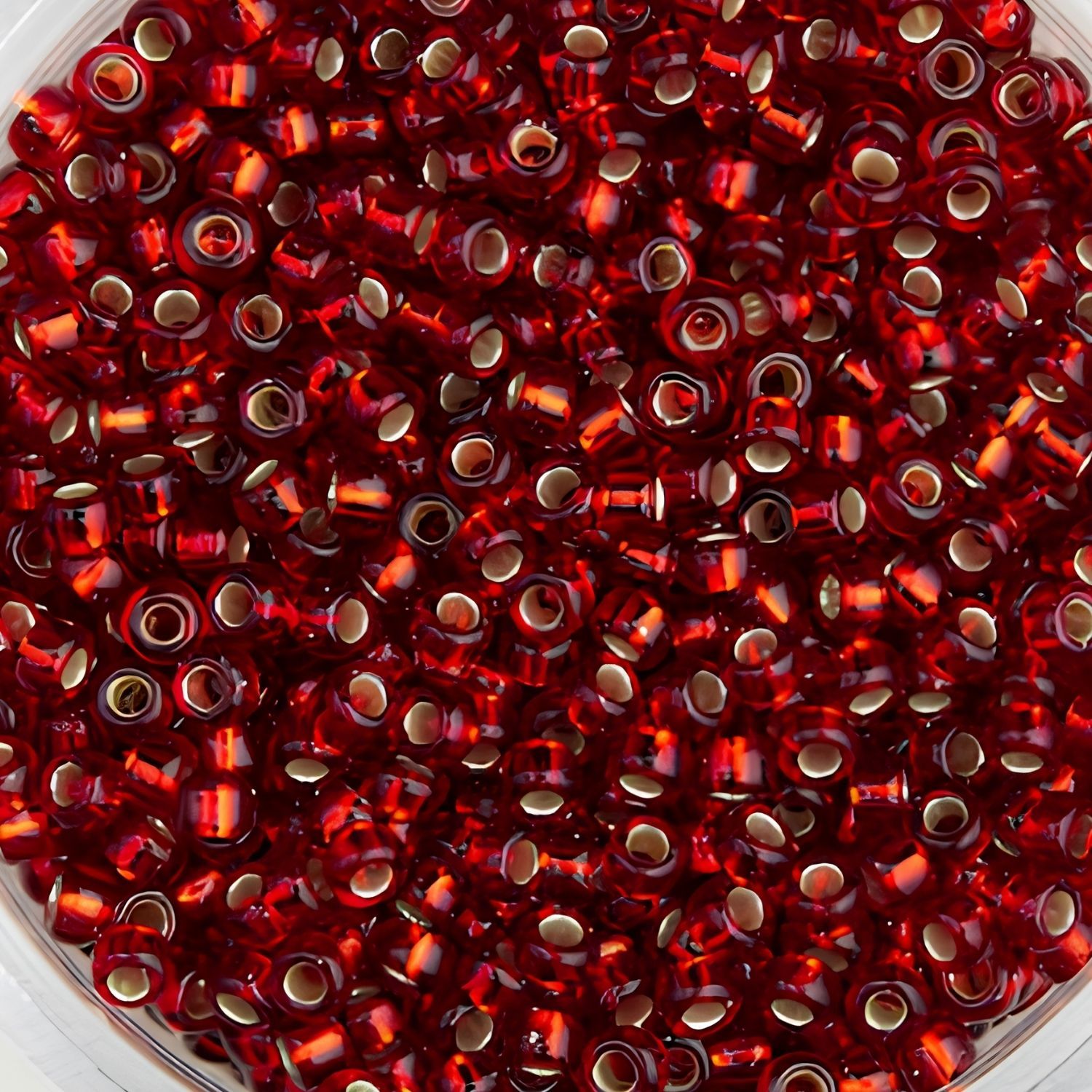 #11 Miyuki Round Rocailles Seed Beads - Silver Lined Ruby Red, 11-911, 10 Grams/0.35oz, Approx 1110pcs