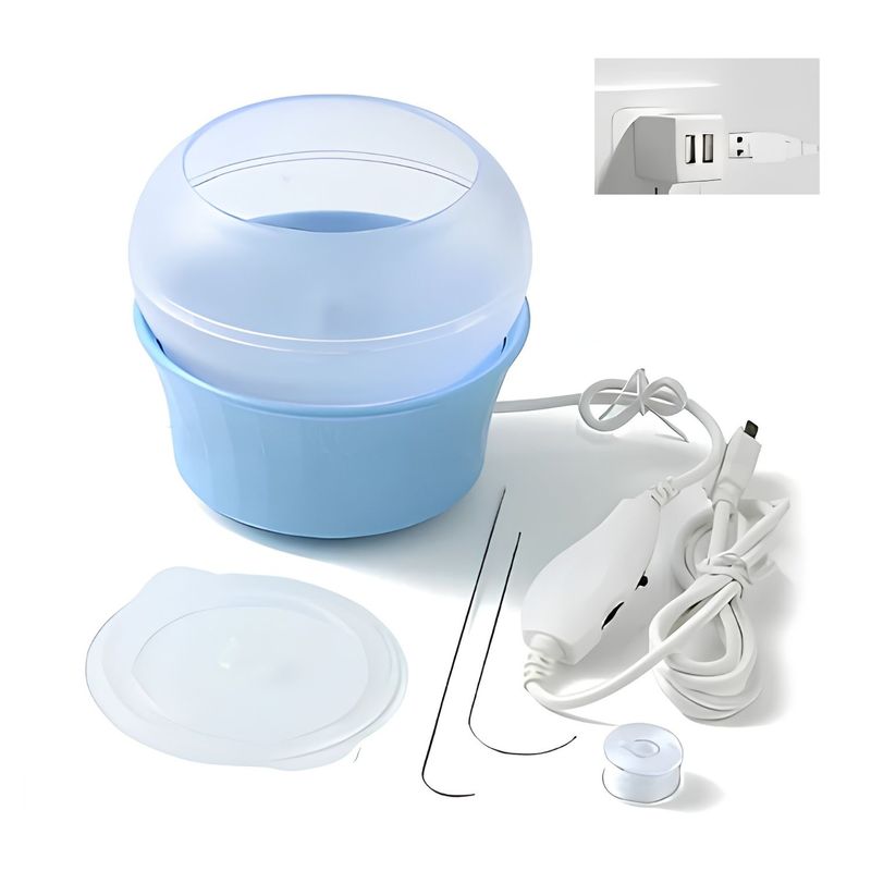 Bead Spinner, 1 Set, w/2 Needles &amp; 1 Roll of Thread, 4.30"x4.30"x3.80",  Powered w/USB Cord, 352gms/12.42oz