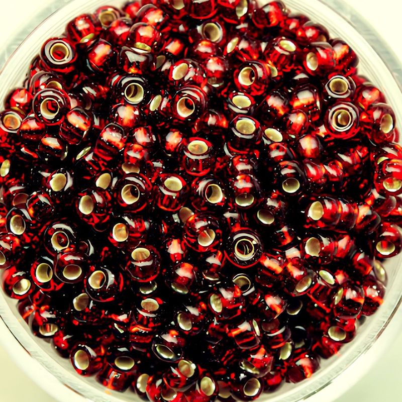 #11 Miyuki Rocailles Seed Beads - Silver Lined  Dark Ruby Red, 11-11D, 10 Grams/0.35oz, Approx 1110pcs