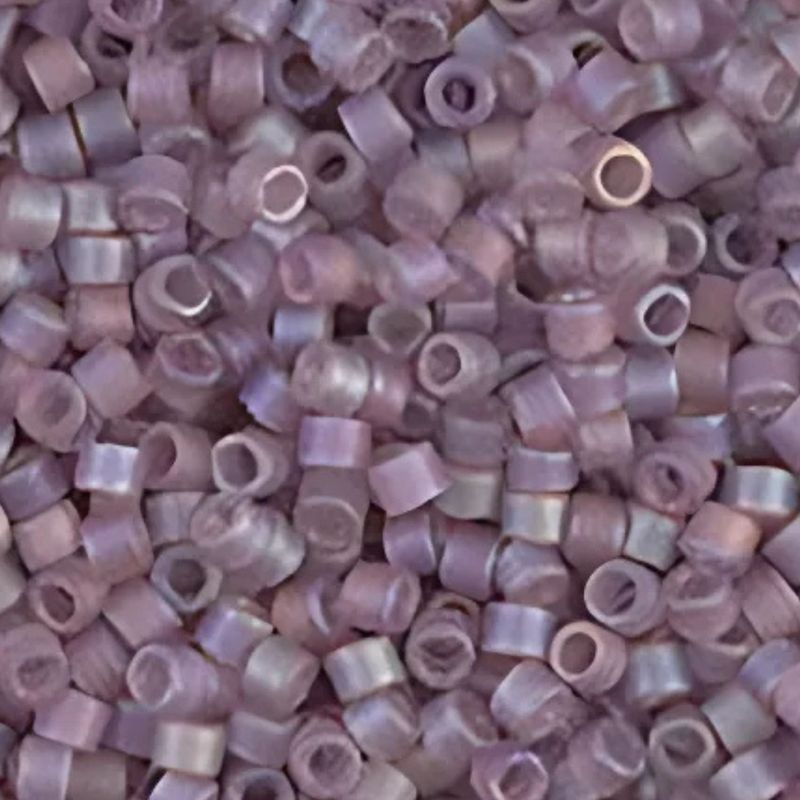 #11 Delica Miyuki Seed Beads, Matte Opaque Lilac Ab/Rainbow, DB875, Approx 2000 Beads, 10 Grams/0.35oz