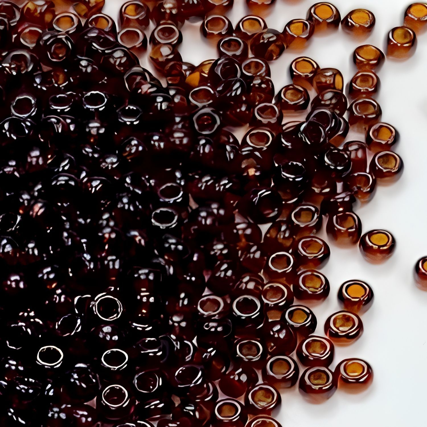 #11 Miyuki Round Rocailles Seed Beads - Transparent Dark Topaz, 11-2400, 10 Grams/0.35oz, Approx 1110pcs