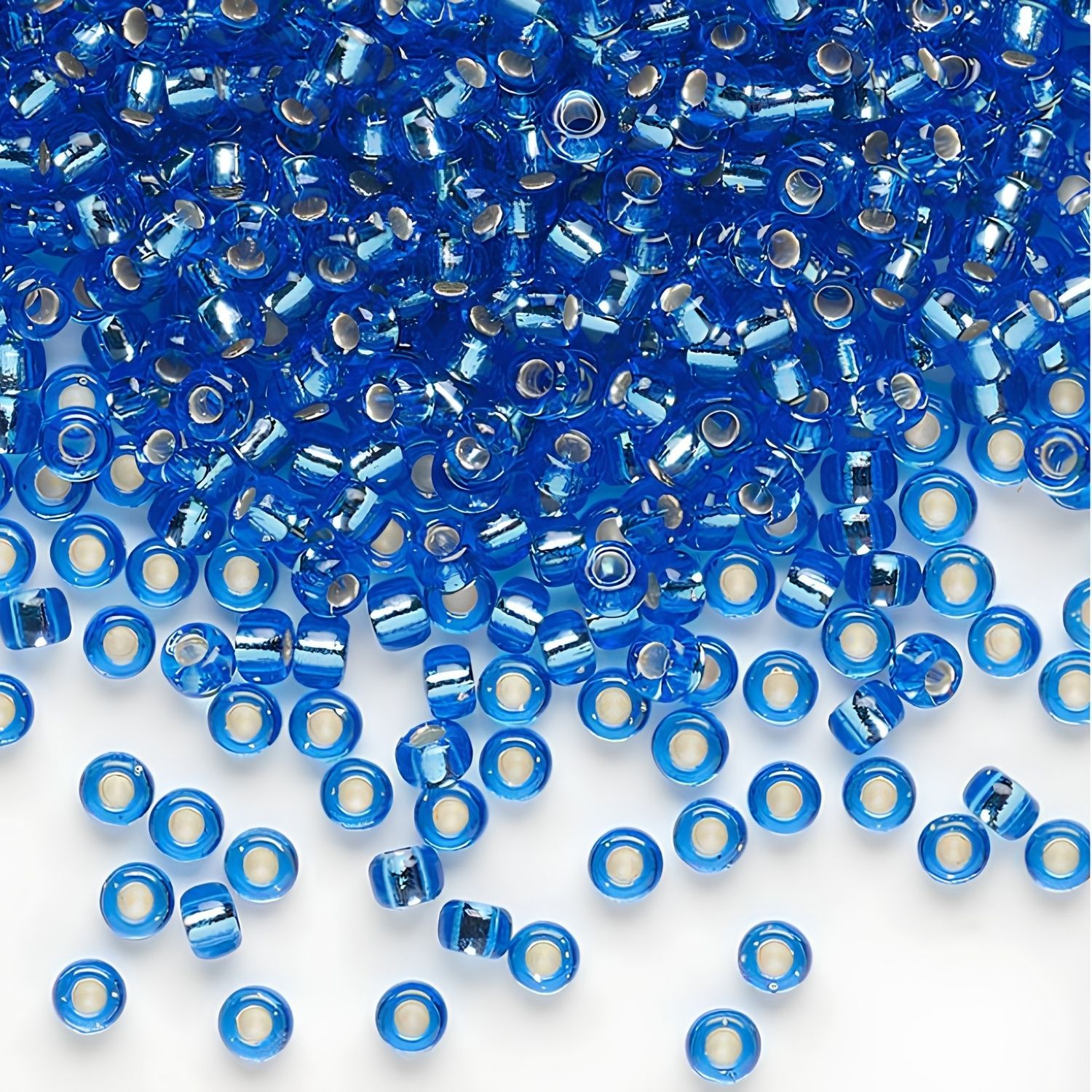 #11 Miyuki Round Rocailles Seed Beads - Silver Lined Sapphire Blue, 11-919, 10 Grams/0.35oz, Approx 1110pcs