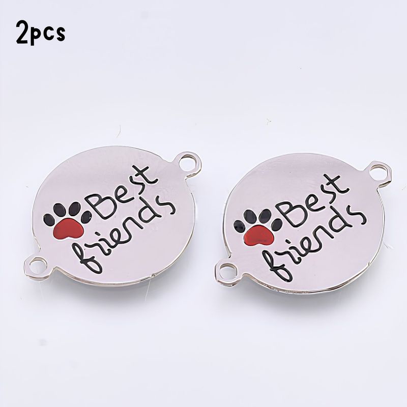 Stainless Steel Best Friends, 2pcs, 21x15.5mm, 1.5mm Holes, Connectors, Links, 3gms/0.11oz