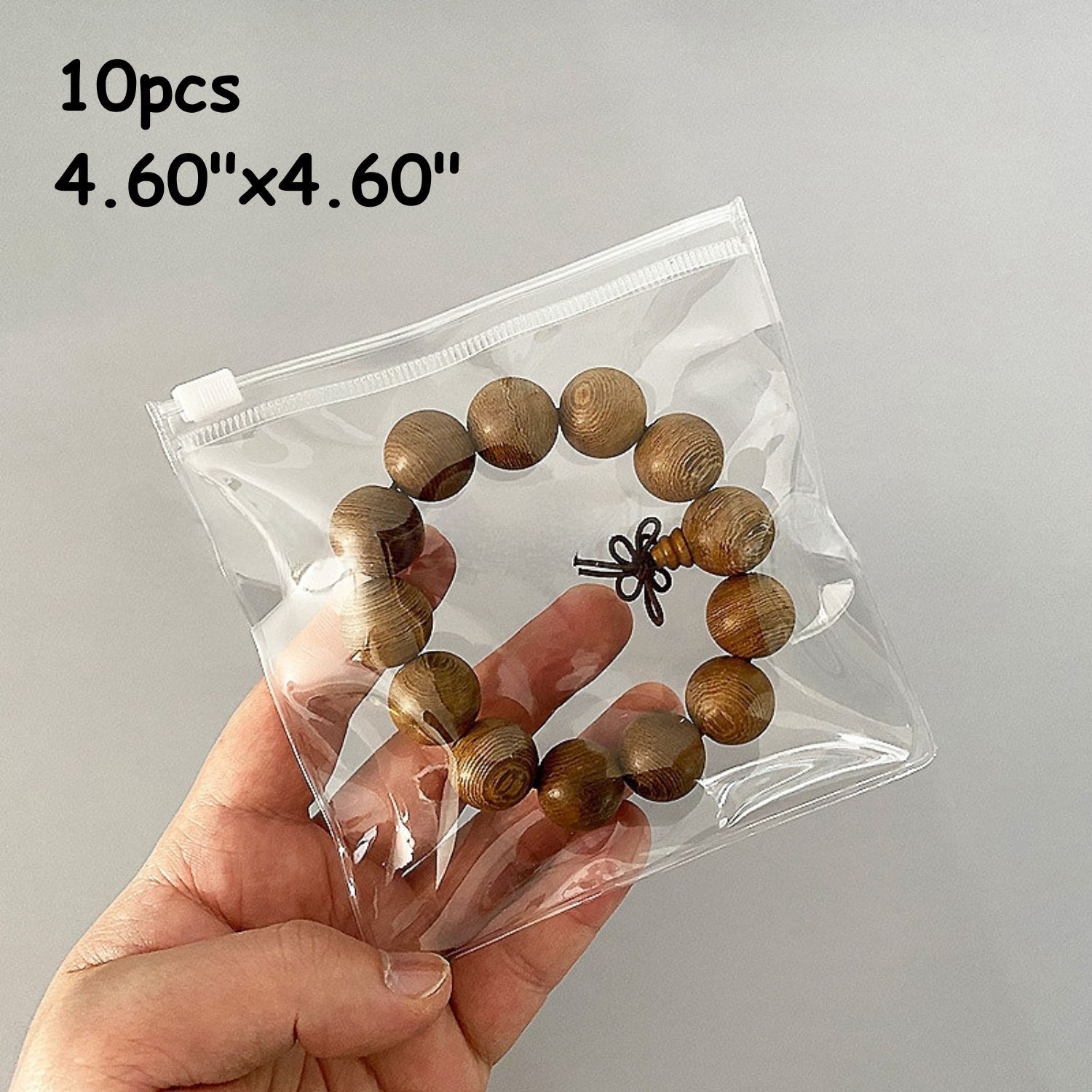 4.70"x4.70", Zip Lock Bags, 10pcs, PVC Anti Oxidation, Clear Anti-tarnish Packing Storage Pouches, 2.26oz