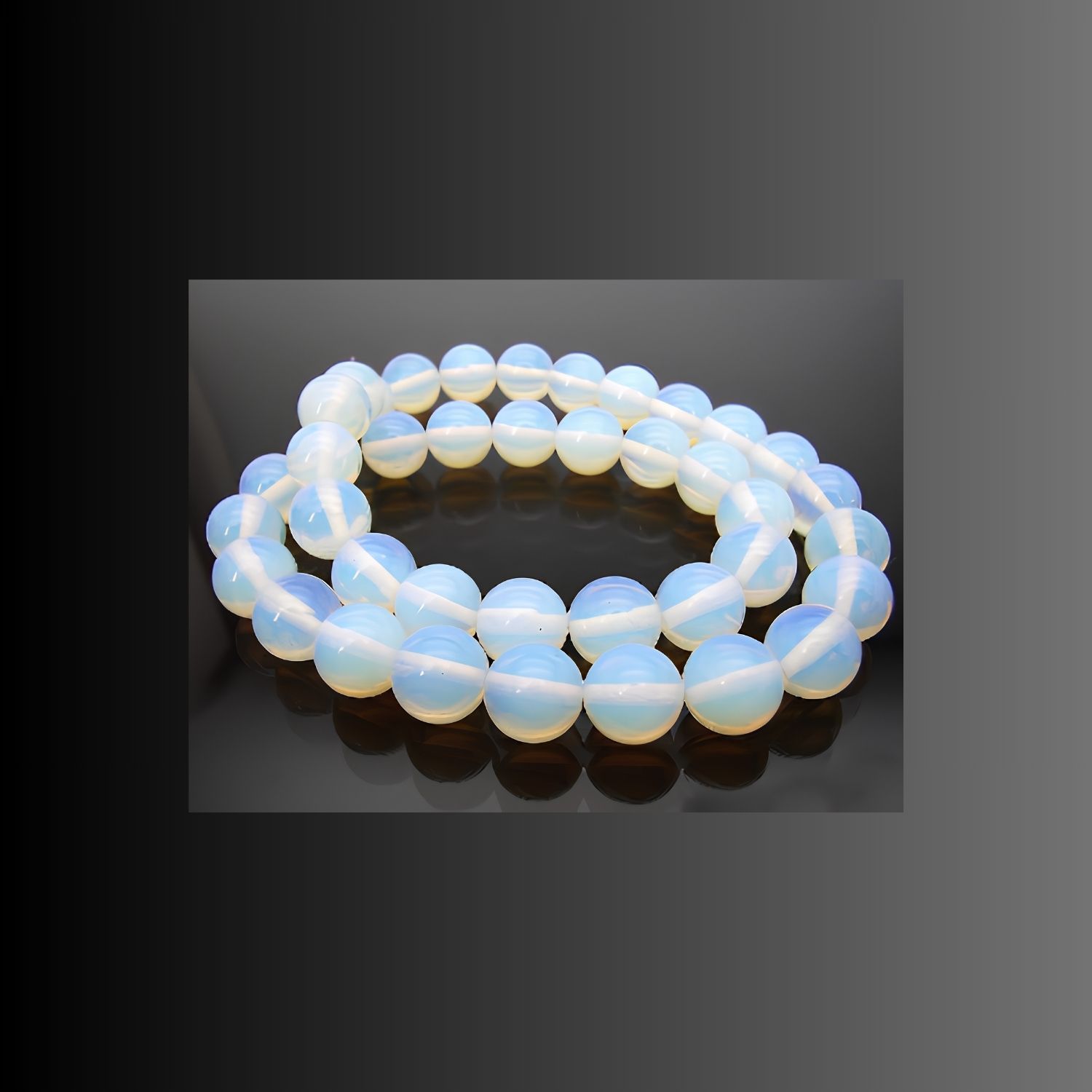 6mm Synthetic Opalite, 15'' Strand, 60 Beads, Round, 1mm Hole, Gemstones, 25gms/0.88oz