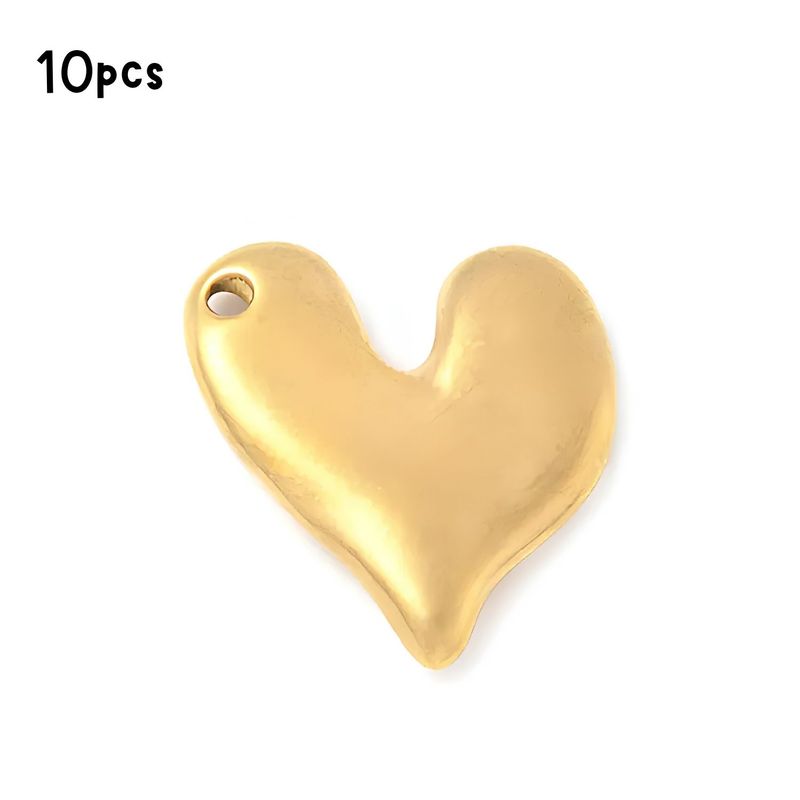 GP Stainless Steel Heart Pendant, 10pcs, 18x17x3mm, Hole 1.4mm, Charms/Pendants, 1.41oz