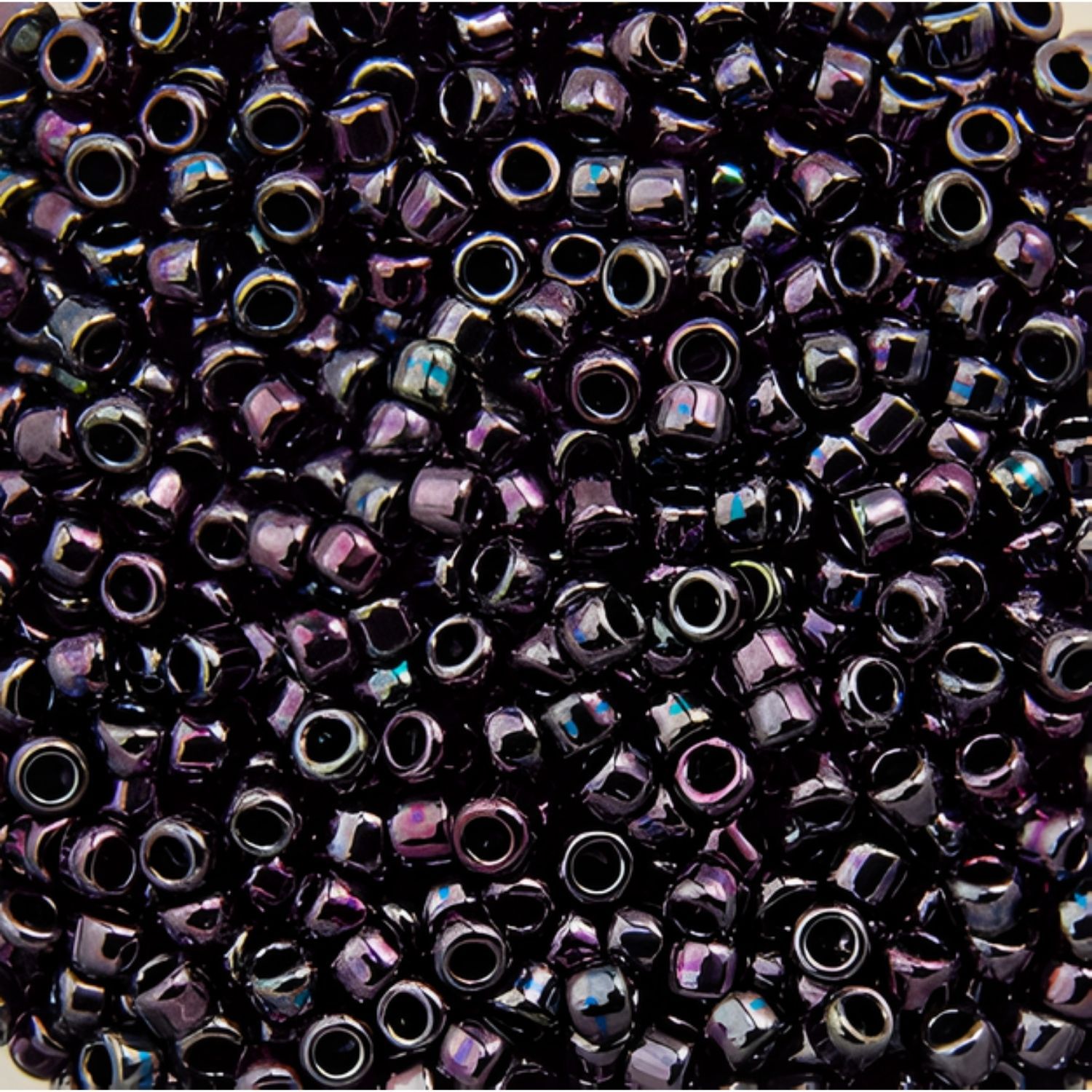 #11 Toho Seed Beads, Metallic Amethyst Gun Metal, 2x2mm, 10 Grams/0.35oz, Approx 1110pcs