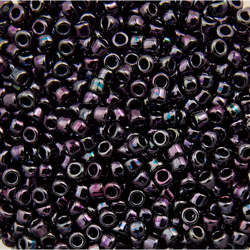 #11 Toho Seed Beads, Metallic Amethyst Gun Metal, 2x2mm, 10 Grams/0.35oz, Approx 1110pcs