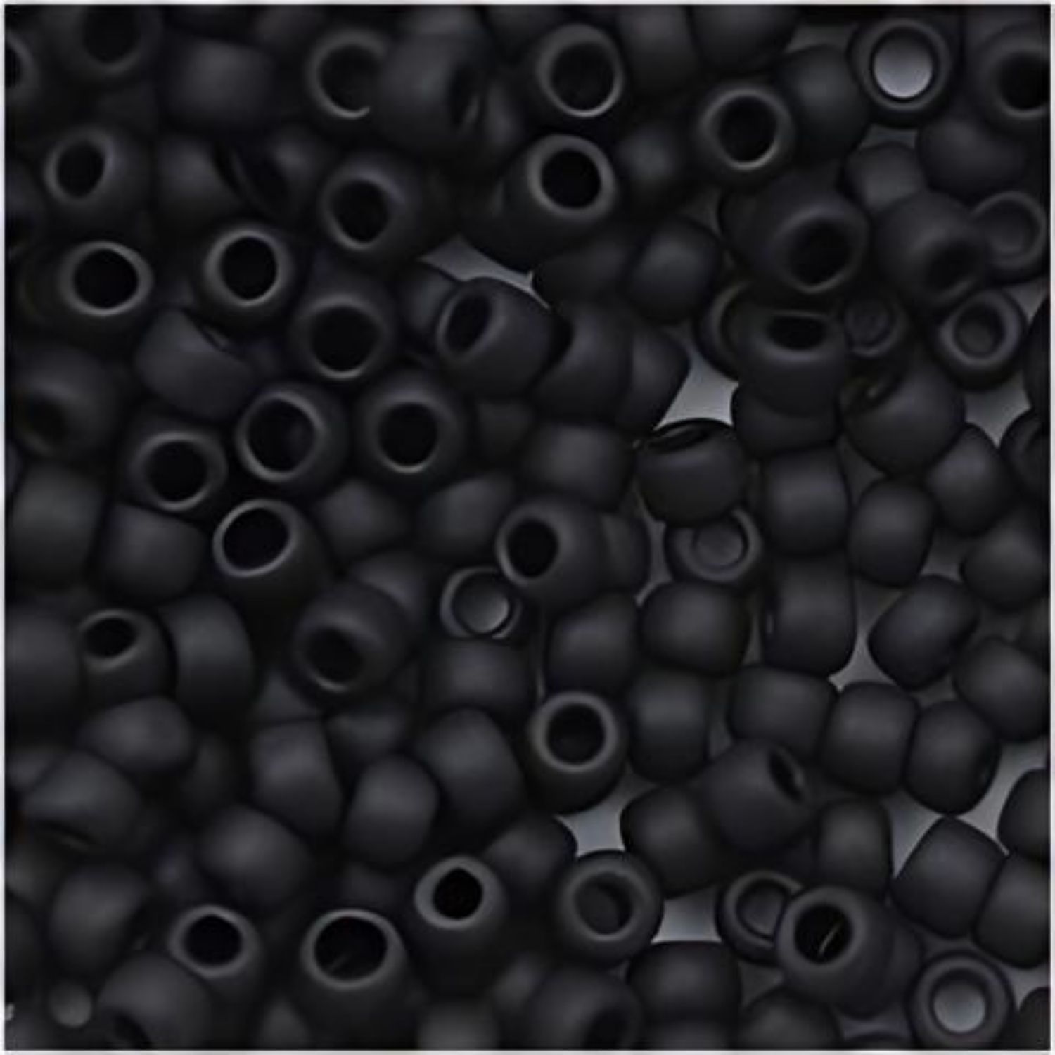 #11 Toho Seed Beads, Frosted Opaque Jet Black, 2x2mm, 10 Grams/0.35oz, Approx 1110pcs
