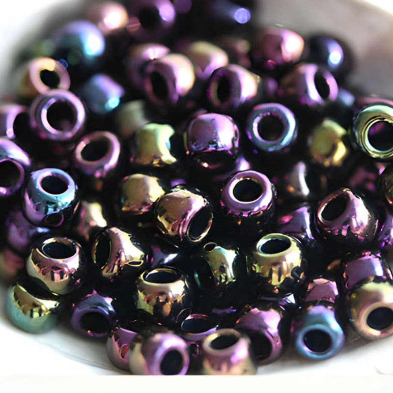 #11 Toho Seed Beads, Metallic Iris Purple,2x2mm, 10 Grams/0.35oz, Approx 1110pcs